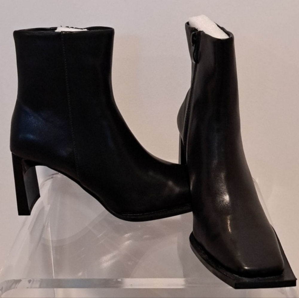 NEW Architect Squared-Off Toe Ankle Boot (Black) - Lattelier - Picture 9 of 10